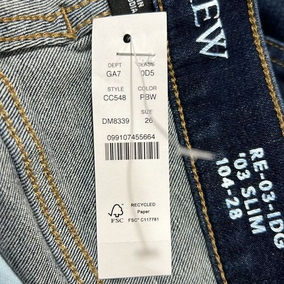 J. Crew cc548 Mid-rise slim jean in 2003 super-stretch NWT size 26 - Picture 10 of 12